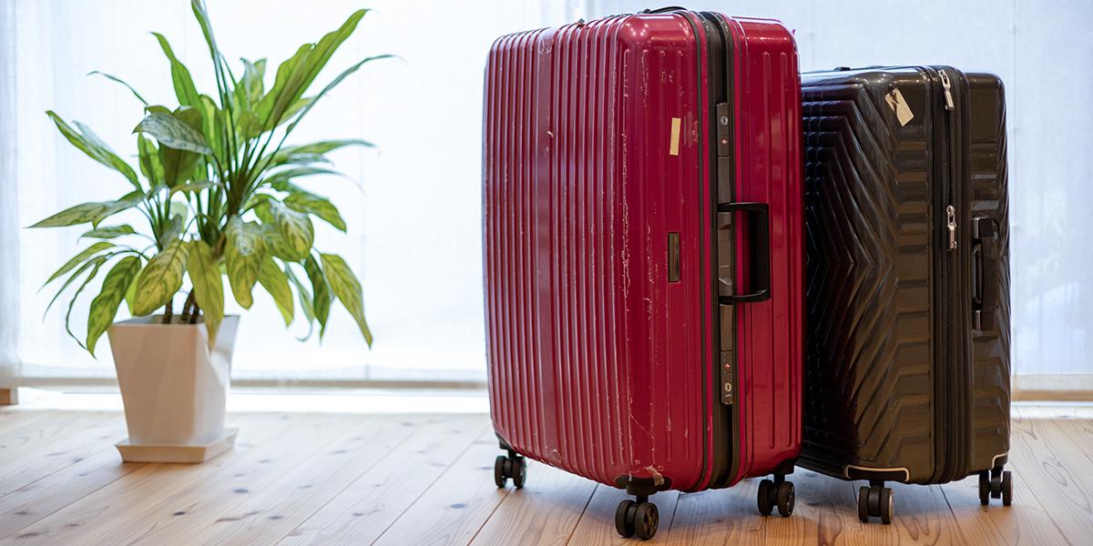 大小ふたつのキャリーケースの写真